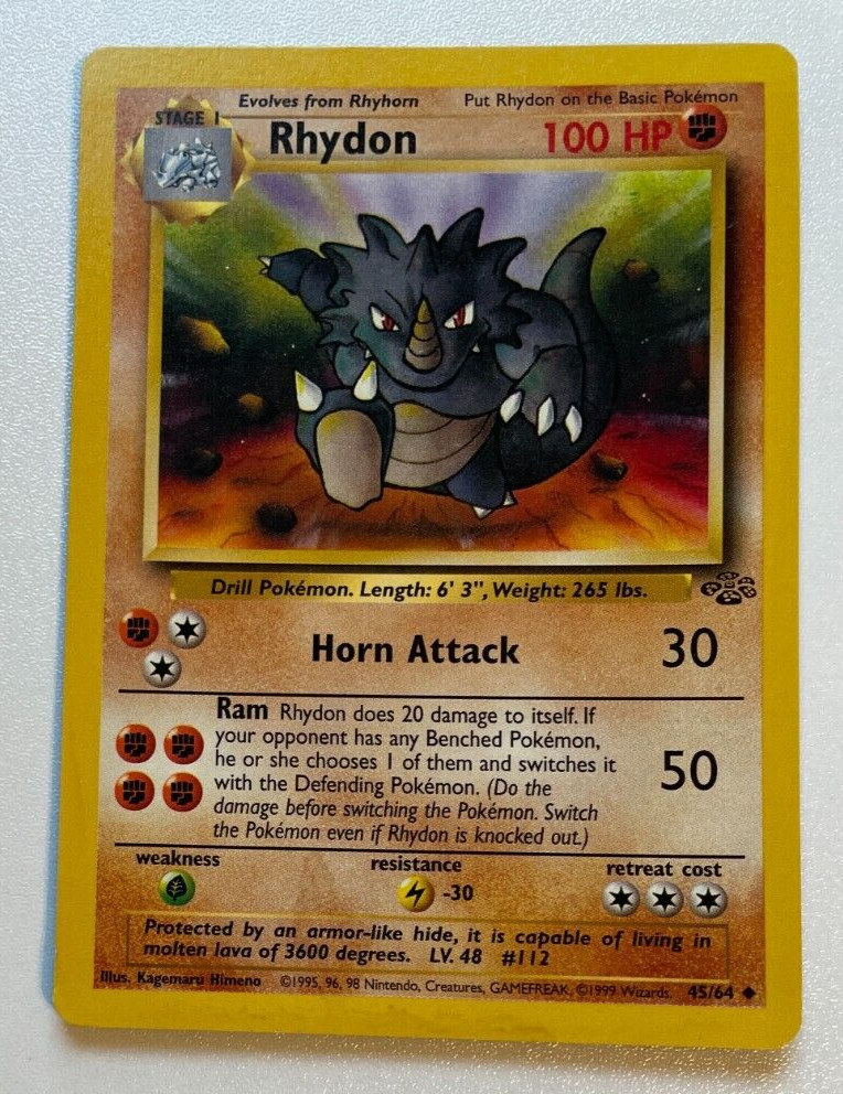 Rhydon Pokémon TCG Jungle 45/64 Regular Unlimited Uncommon - NM/M