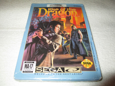 RISE of the DRAGON SEGA CD NEW SEALED CARDBOARD RELEASE AUTHENTIC SEGA CDX RARE