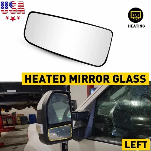 For 2015-22 F150 F250 F350 Tow Mirror Glass Lower Heated Driver Side FL3Z17K707V