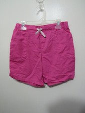 Wonder Nation Shorts Size L 10 12 Plus Girls Pink 3/4 Elastic Waist Pockets