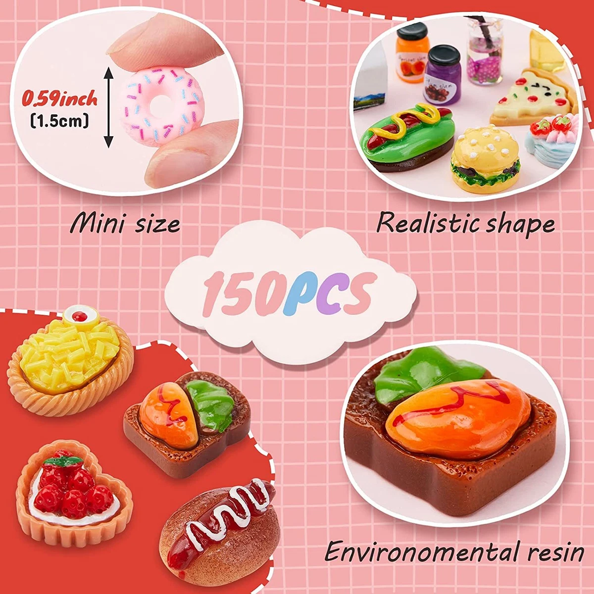 Miniature food toys sales