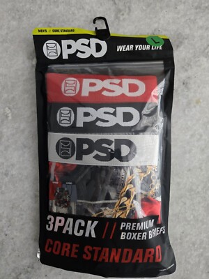 PSD 3 Pack Premium Boxer Briefs Core Standard Large (36-38)