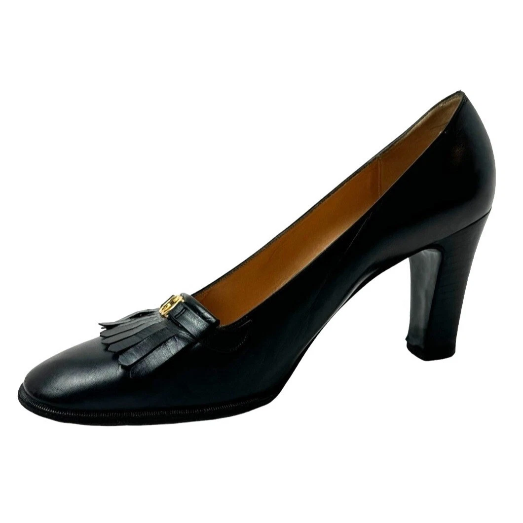 Gucci black block heels sale