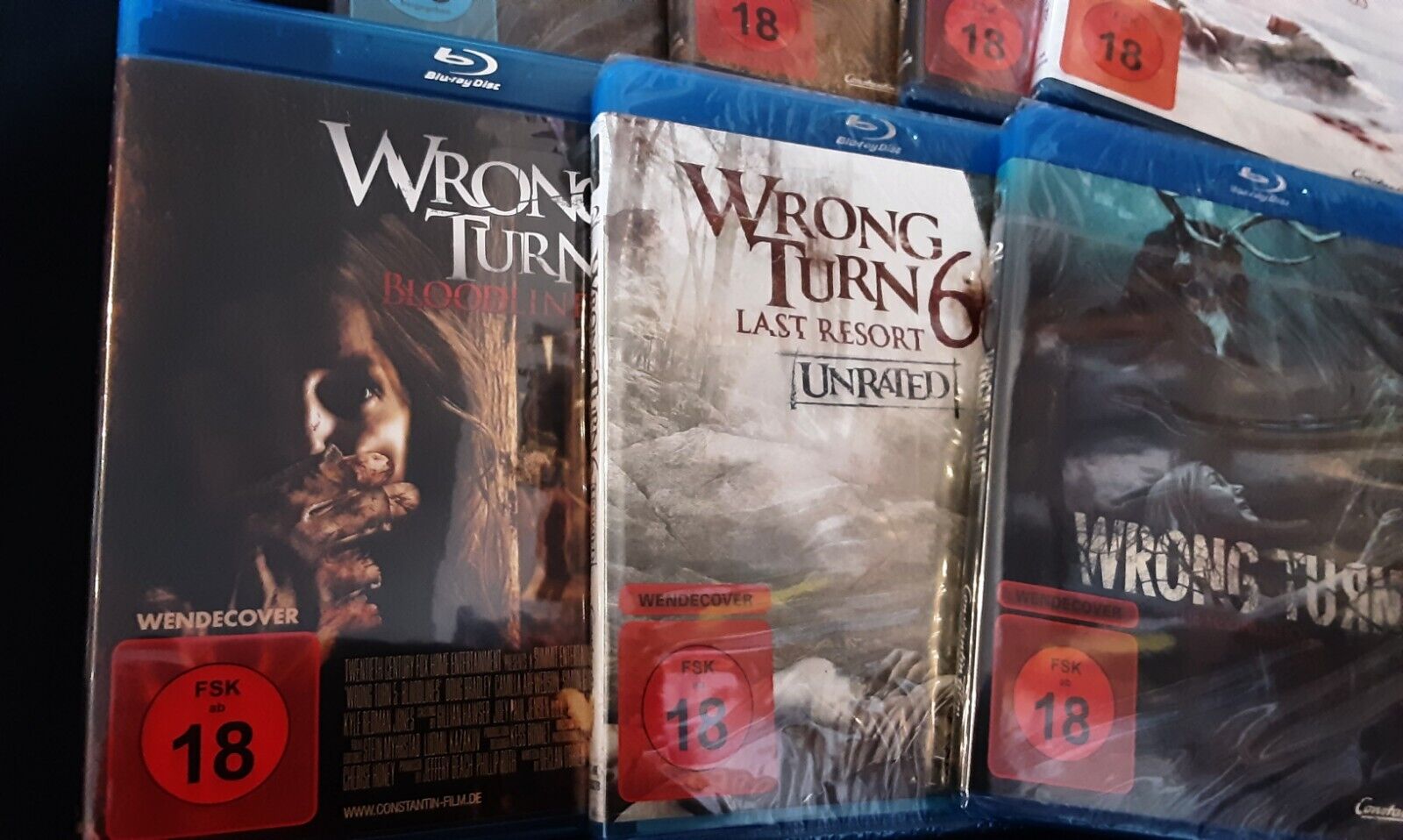 Wrong Turn 1-6 The Foundation -- 7 Einzel Blu-rays SET - Außer Teil 5 alle NEU