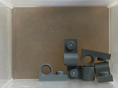 Dark Bluish Gray Plate 1 x 2 w Pin Hole on Top QTY 10 No 11458 LEGO Parts