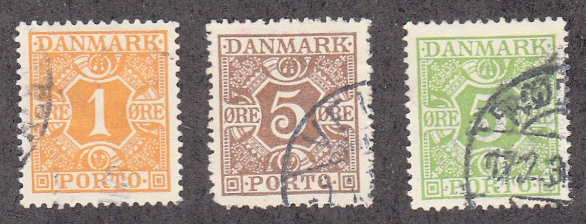 Denmark - 1922-30 - SC J9,J11-12 - Used | eBay
