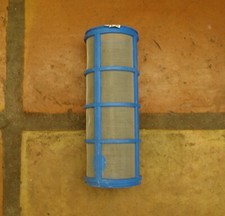 E25 - 2 1/4" DIAMETER METAL MESH DRIP IRRIGATION FILTER SCREEN, Measures 7" Tall