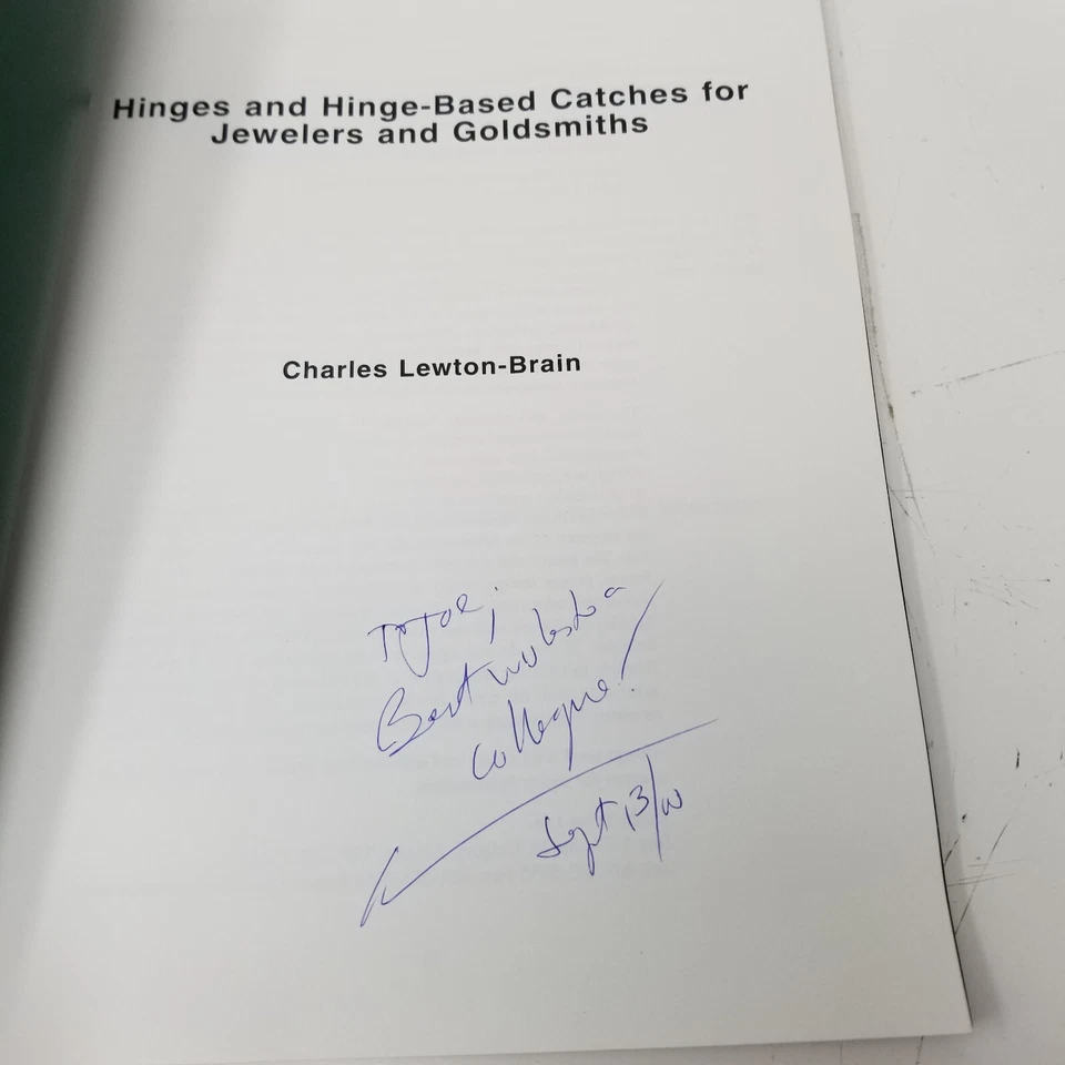Hinges and Hinge-Based Catches for Jewelers and Goldsmiths Signed 1st Edition - Image 3 of 4