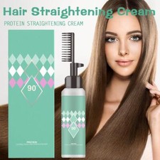 Hair Straightening Cream And Comb Set Nourishing No Hurting Repair Damaged S3M8