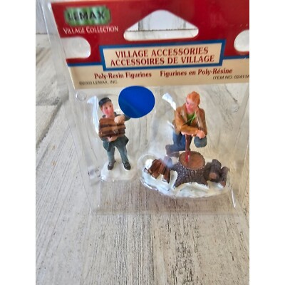 Lemax chopping wood boy people acts Xmas accessory village