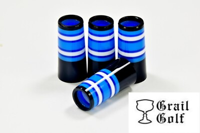 #ad GRAIL GOLF HYPER PREM IRON FERRULES .355 1.2quot;.550OD BLK LT BLUE BLUE RINGS LOT $221.50