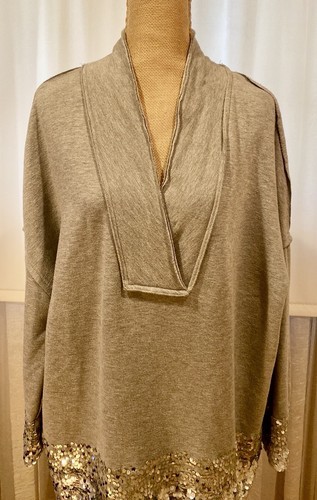 DONNA KARAN FABULOUS 2 STK. HOSE SWEATSUITE, WUNDERSCHÖNES EINZIGARTIGES TOP MIT PAILLETTEN, M - Bild 9 von 21