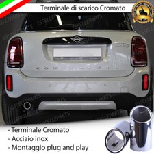TERMINALE DI SCARICO SINGOLO PER MARMITTA CROMATO INOX MINI COUNTRYMAN F60 ONE