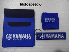 porta documenti yamaha  + polsino yamaha    nero   + portachiavi blu
