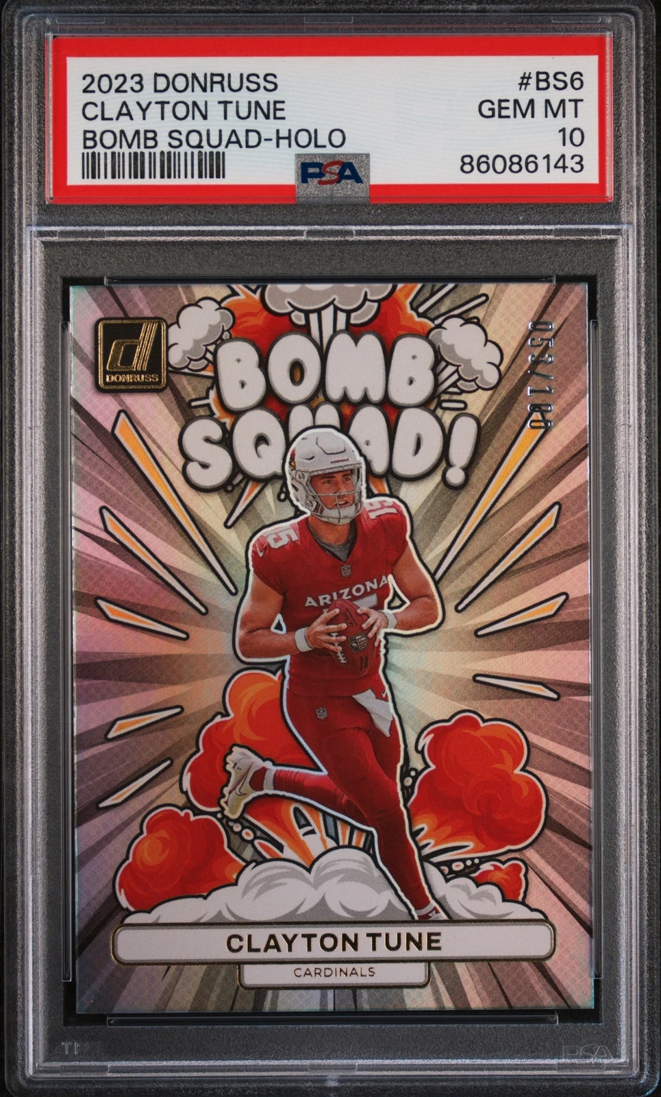 Clayton Tune Panini Donruss Bomb Squad #BS6 Holo