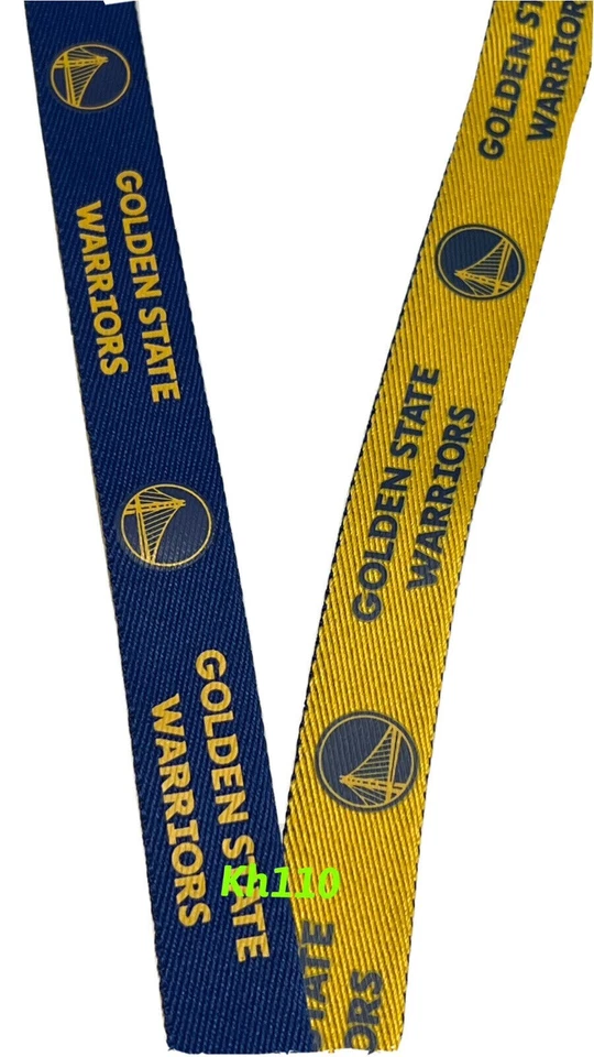 Golden State Warriors NBA Key Chain Clip On Lanyard - Blue/Yellow - Image 3 of 3