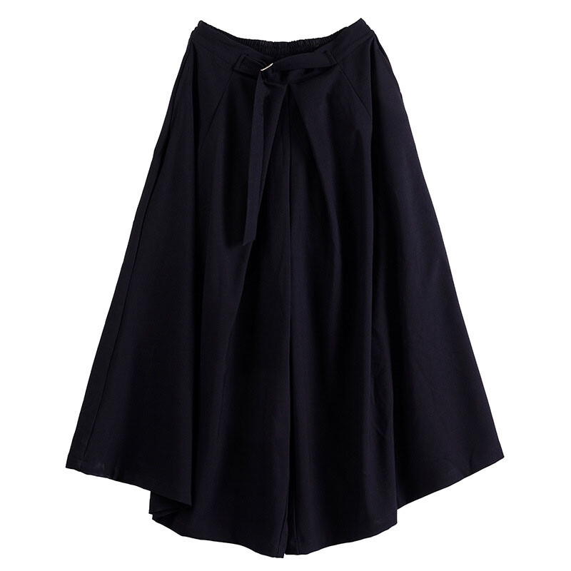 ワンピース Rose Skirt Pants BLACK Japanese Gothic Mens A-Line Loose Dress Pants Baggy Gothic