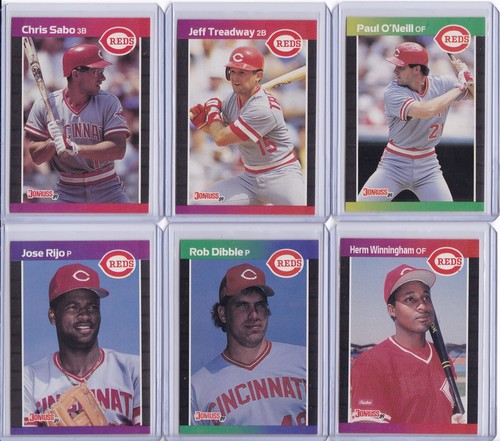 Cincinnati Reds 1989 Donruss Baseball Team Set 26 Cards includes DK and MVP - Picture 6 of 11