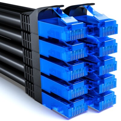 deleyCON 10x 2m CAT6 Patchkabel Netzwerkkabel RJ45 LAN DSL Ethernet CAT Kabel