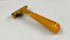 Antique Brass SAFETY RAZOR 'Schick Eversharp'  Bakelite Handle 1939 L@@K!