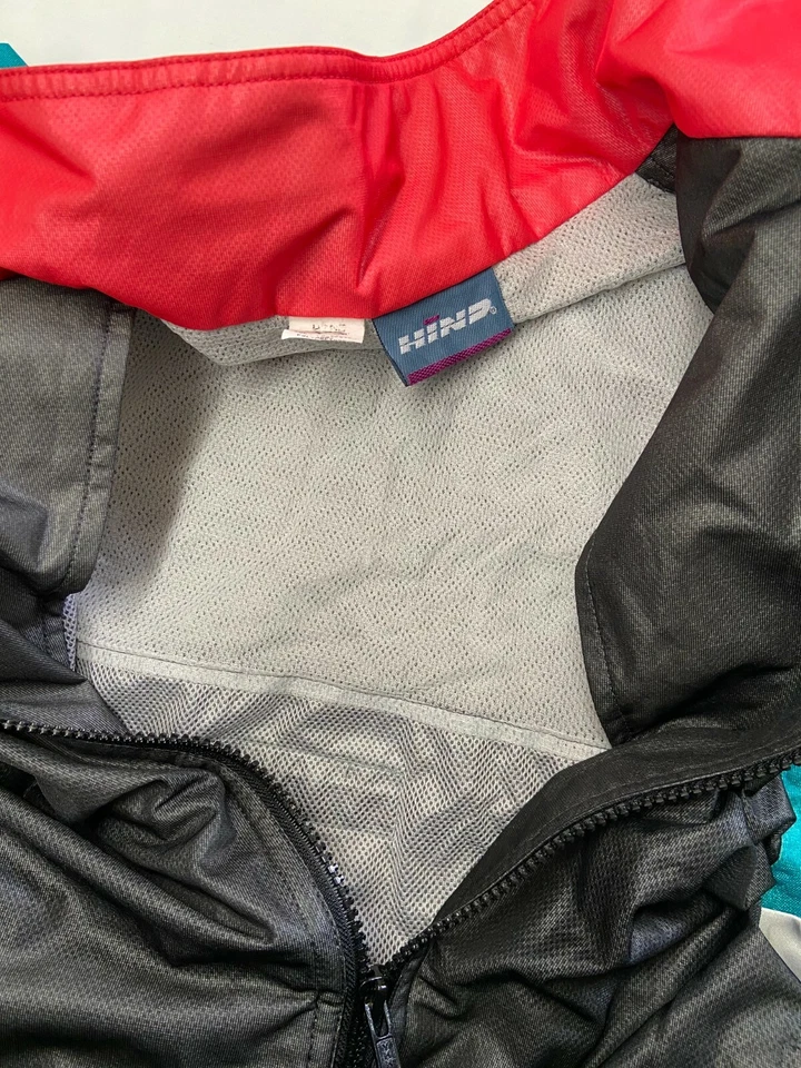 Mens HIND Multicolor Vintage Isofilm Biking Cycling Windbreaker Jacket Sz M - Image 3 of 4