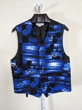 Iceberg History Disney Mickey Mouse Blue And Black Tuxedo Vest 50 Italy