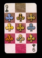 Transformation playing card Christian Lacroix 9 of Clubs Q70a