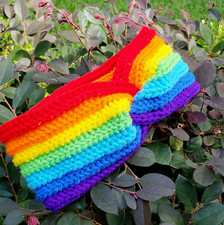 Crochet Twist Rainbow Finished Headband Gift for Best Friend