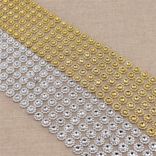 1 Yard Diamond Mesh Rhinestone Crystal Wrap Wedding Supply Sparkling Effect
