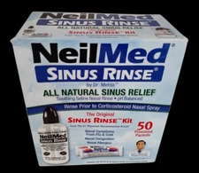 NeilMed Original Complete NATURAL SINUS NASAL RINSE KIT 50 count Packets 6/27