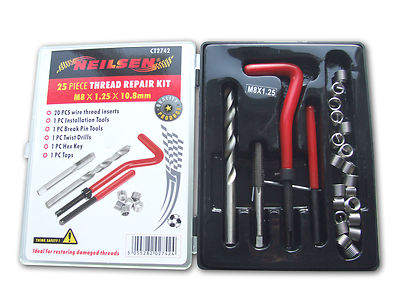 Gewinde-Reparatursatz für M8 x 1,25 mm Innengewinde - Spiralöl-Typ