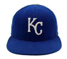 Kansas City Royals Blue New Era 59Fifty Fitted Size 7 1/4 Hat Cap Made In USA