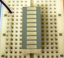 12x BLUE LED Color 10-SEGMENT Light BAR GRAPH Display Array GRAY-FACE - USA