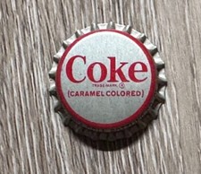 Coke - Caramel Colored - Soda Pop Bottle Cap Crown cork lined Coca Cola