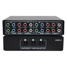 5 RCA RGB Component Video Switch Selector Box AV Switcher 3-Way YPbPr Cable AO