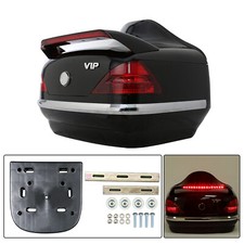 Vip Style Universal Motorcycle Trunk Tail Box Luggage Trunk W Light For Honda