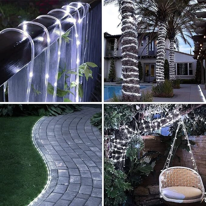 Solar Rope Lights Outdoor Waterproof - 65ft String Lights for Garden Pool Tree - Image 4 of 4