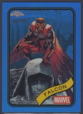 2025 Topps Chrome Marvel Falcon Blue Refractor #/299 #80