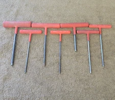 7 Eklind Hex T-Handle Wrench 1/4" 7/32 3/16 5/32 9/64 1/8 7/64 Set Sae Tool