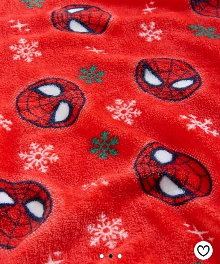 Christmas Spider Man Throw Fleece Blanket Cot & Cot Bed Toddler Bedding