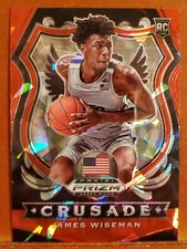 2020-21 Panini Prizm Draft Picks Red Ice #82 James Wiseman CR 