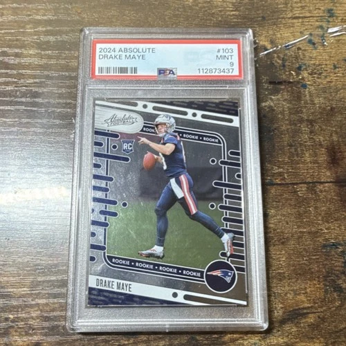 2024 Panini Absolute Football Drake Maye Rookie #103 PSA 9 New England Patriots