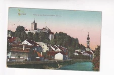 1948) BRUNECK Pustertal - partie sur la Rienz avec le château de Bruneck old !