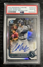 2022 BOWMAN CHROME 1ST CADE MARLOWE REFRACTOR PROSPECT AUTO /499 GEM MT PSA 10
