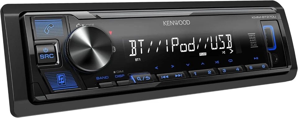 KMM-BT270U Bluetooth Digital Media Car Stereo w/ USB AM/FM MP3 LCD Single DIN EQ - Image 2 of 4