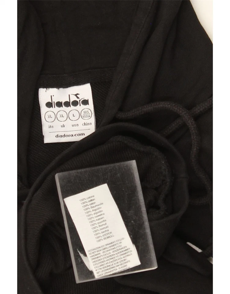 Moletom com capuz DIADORA masculino gráfico XL preto algodão DO08 - Imagem 4 de 4