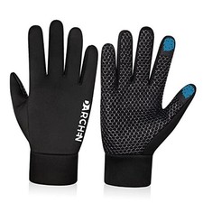 Kids Winter Gloves Cycling Gloves Running Water 10-12 Years Old Kids Black