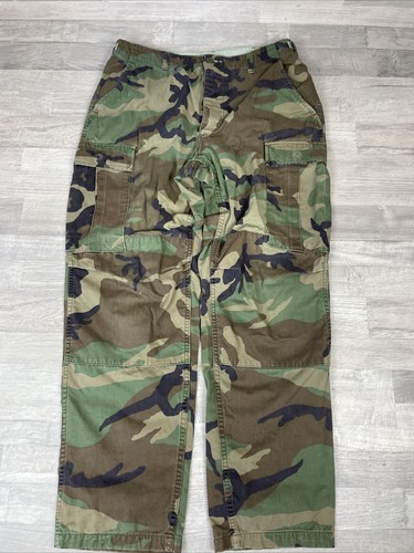 VTG US Army Woodland Camo Military Sportsmen BDU Pants Sz MEDIUM REGULAR