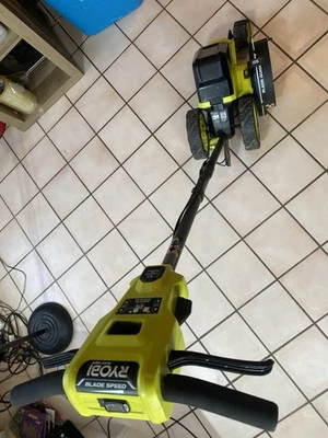 as is powers on RYOBI P40706VNM 40V Cordless walking Edger Tool Only - Image 1 of 4