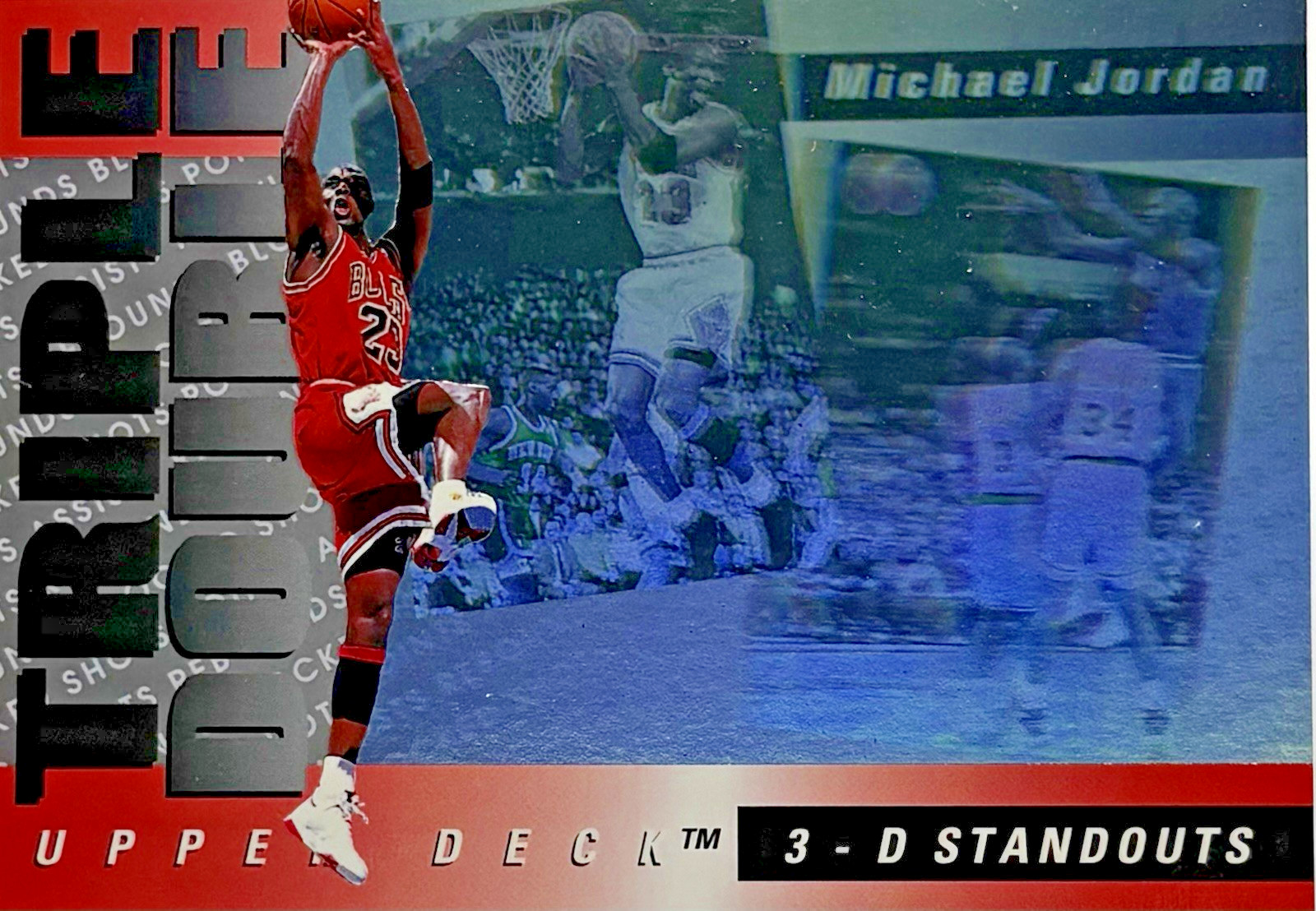 1993-1994 Upper Deck Michael Jordan Triple Double 3-D Holo Standouts